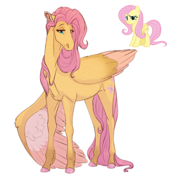 Size: 2000x2000 | Tagged: safe, artist:neighbaby, fluttershy, pegasus, pony, g4, colored hooves, female, high res, hoers, lidded eyes, mare, one wing out, realistic anatomy, realistic horse legs, simple background, smiling, solo, white background, wings