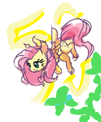 Size: 1500x1800 | Tagged: safe, artist:creamyogurt, fluttershy, pegasus, pony, g4, abstract background, solo