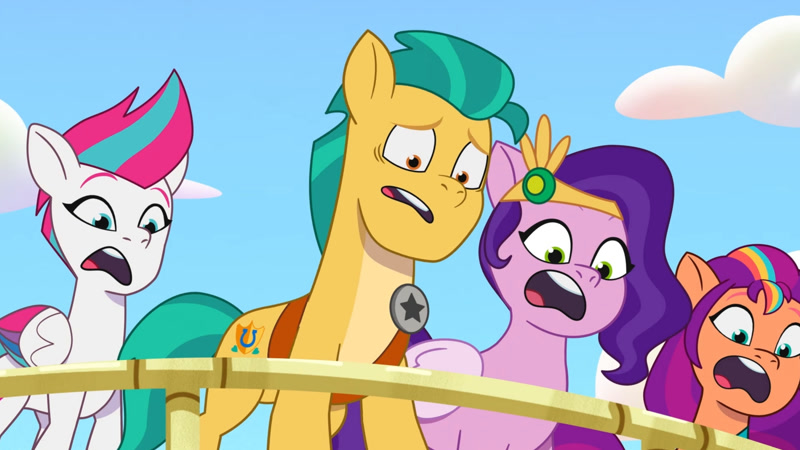 2921980 - safe, edit, edited screencap, screencap, pipp petals, pegasus,  pony, g5, my bananas, my little pony: tell your tale, spoiler:g5,  spoiler:my little pony: tell your tale, spoiler:tyts01e21, animated,  clothes, crown, dress