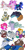 Size: 1280x2560 | Tagged: safe, artist:itsvoids, adagio dazzle, ahuizotl, aria blaze, discord, mistmane, pinkie pie, princess cadance, princess celestia, princess luna, scorpan, sonata dusk, star swirl the bearded, stygian, zecora, alicorn, draconequus, earth pony, gargoyle, pony, unicorn, zebra, equestria girls, g4, alicorn triarchy, alternate universe, beard, facial hair, female, gargoyles, hat, head, magician outfit, male, mare, simple background, stallion, the dazzlings, upper body, white background