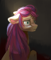 Size: 980x1135 | Tagged: safe, artist:teaflower300, sunny starscout, earth pony, pony, g5, crying, floppy ears, sad, solo