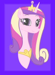 Size: 1743x2393 | Tagged: safe, artist:happyb0y95, princess cadance, alicorn, pony, canterlot wedding 10th anniversary, g4, bust, crown, cute, cutedance, female, high res, jewelry, looking at you, mare, portrait, regalia, smiling, smiling at you, solo