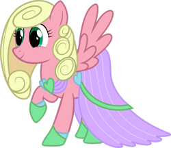 Size: 2634x2277 | Tagged: safe, artist:sdc2012, oc, oc only, oc:caprice, pegasus, pony, female, high res, mare, pegasus oc, raised hoof, simple background, smiling, solo, transparent background, vector