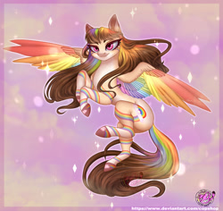 Size: 1280x1210 | Tagged: safe, artist:copshop, oc, oc:charlotte, pegasus, pony, concave belly, female, mare, rainbow power, slender, solo, thin