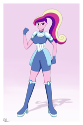 Size: 2400x3600 | Tagged: safe, artist:egstudios93, princess cadance, human, equestria girls, g4, battle suit, breasts, busty princess cadance, clothes, female, high res, solo