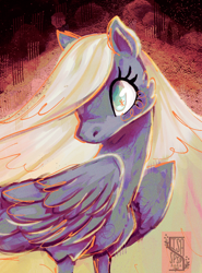 Size: 738x1000 | Tagged: safe, artist:isaspsp, artist:laps-sp, oc, oc only, pegasus, pony, female, mare, solo, starry eyes, wingding eyes