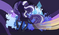 Size: 1500x900 | Tagged: safe, artist:rily, nightmare rarity, rarity, pony, unicorn, g4, crystal, long mane, purple