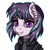 Size: 2000x2000 | Tagged: safe, artist:eltaile, starlight glimmer, pony, unicorn, collaboration:choose your starlight, g4, alternate hairstyle, bust, clothes, collaboration, cosplay, costume, crossover, cyberpunk, ear fluff, female, ghost in the shell, high res, mare, motoko kusanagi, portrait, simple background, smiling, solo, transparent background