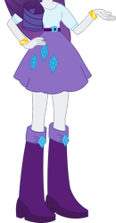 Size: 596x1146 | Tagged: safe, rarity, human, equestria girls, g4, belt, boots, boots shot, clothes, cropped, cutie mark on clothes, diamond, hand on hip, high heel boots, jewelry, legs, pictures of legs, shirt, shoes, simple background, skirt, skirt shot, solo, transparent background