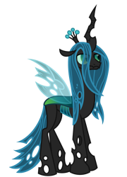 Size: 2565x3569 | Tagged: safe, artist:ponkus, queen chrysalis, changeling, changeling queen, canterlot wedding 10th anniversary, g4, crown, female, high res, jewelry, mare, regalia, simple background, solo, transparent background, transparent wings, wings