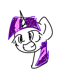 Size: 778x997 | Tagged: safe, artist:discocade, twilight sparkle, g4, simple background, sketch, smiling, solo, white background