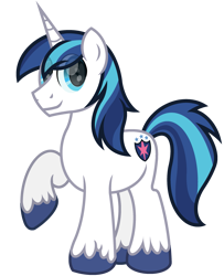 Size: 2457x3020 | Tagged: safe, artist:ponkus, shining armor, pony, unicorn, canterlot wedding 10th anniversary, g4, high res, looking at you, male, raised hoof, simple background, smiling, solo, stallion, transparent background