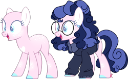 Size: 2520x1564 | Tagged: safe, artist:kurosawakuro, oc, earth pony, pony, bald, base used, clothes, female, glasses, mare, simple background, solo, sweater, transparent background, turtleneck