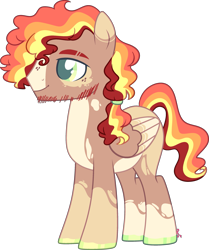 Size: 2467x2949 | Tagged: safe, artist:kurosawakuro, oc, pegasus, pony, beard, coat markings, facial hair, freckles, high res, male, simple background, socks (coat markings), solo, stallion, transparent background