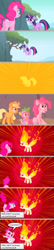 Size: 1136x5267 | Tagged: safe, artist:silverbuller, edit, edited screencap, screencap, applejack, spike, twilight sparkle, dragon, earth pony, pony, unicorn, feeling pinkie keen, g4, season 1, angry, bag, bipedal, comic, female, male, mane of fire, mare, pokémon, rapidash twilight, saddle bag, screencap comic, unicorn twilight