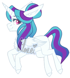 Size: 707x788 | Tagged: safe, artist:moonert, oc, oc only, alicorn, pony, alicorn oc, base used, chest fluff, eyelashes, horn, offspring, parent:princess cadance, parent:shining armor, parents:shiningcadance, simple background, smiling, solo, transparent background, wings