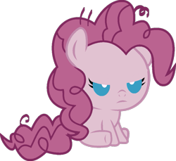 Size: 875x800 | Tagged: safe, artist:foxyfell1337, mean pinkie pie, pony, g4, the mean 6, baby, baby pony, clone, show accurate, simple background, solo, transparent background, younger