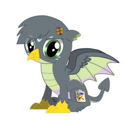 Size: 1280x1252 | Tagged: safe, artist:beesmeliss, oc, oc:glare, driffon, interspecies offspring, offspring, parent:gabby, parent:spike, parents:spabby, simple background, solo, transparent background