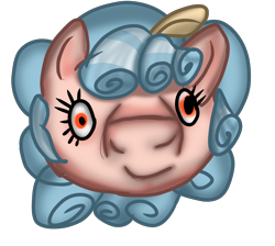 Size: 4000x3580 | Tagged: artist needed, source needed, safe, cozy glow, pegasus, pony, g4, bow, cozy glow's bow, creepy, disembodied head, female, filly, foal, hair bow, head only, looking at you, nightmare fuel, simple background, transparent background, uncanny valley