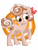 Size: 3000x4000 | Tagged: safe, artist:praisecastiel, oc, oc only, oc:cinnamon spangled, earth pony, pony, abstract background, bandana, cinnamon bun, cutie mark background, female, food, looking down, mare, raised hoof, solo, transparent background