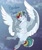 Size: 1064x1280 | Tagged: safe, alternate version, artist:inisealga, rainbow dash, pegasus, pony, g4, abstract background, cloud, coat markings, colored hooves, colored wings, facial markings, female, mare, multicolored hair, multicolored mane, redesign, scar, sky, socks (coat markings), solo, spread wings, wings