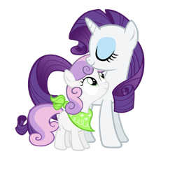 Size: 2449x2449 | Tagged: safe, artist:arvyr, rarity, sweetie belle, pony, unicorn, g4, duo, female, filly, foal, high res, mare, siblings, simple background, sisters, transparent background, vector