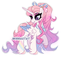 Size: 2500x2237 | Tagged: safe, artist:mirrastat, oc, oc only, alicorn, pony, alicorn oc, base used, bow, clothes, colored wings, concave belly, eyelashes, female, grin, high res, hoof polish, horn, looking back, makeup, mare, scarf, simple background, slender, smiling, solo, thin, transparent background, two toned wings, wings