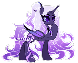 Size: 3560x2882 | Tagged: safe, artist:mirrastat, oc, oc only, alicorn, bat pony, bat pony alicorn, pony, alicorn oc, base used, bat pony oc, bat wings, concave belly, eyelashes, female, high res, horn, makeup, mare, raised hoof, simple background, slender, smiling, solo, tattoo, thin, thinking, transparent background, wings