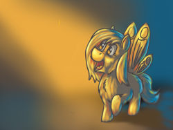 Size: 1024x768 | Tagged: safe, artist:fluffsplosion, fluffy pony, moth, mothpony, original species, gradient background, solo