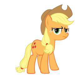 Size: 2449x2449 | Tagged: safe, artist:lcpsycho, applejack, earth pony, pony, g4, applejack's hat, cowboy hat, female, hat, high res, mare, simple background, solo, transparent background, vector