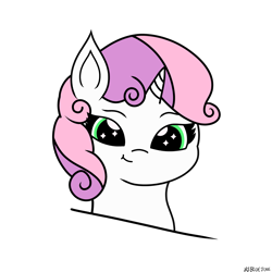 Size: 2048x2048 | Tagged: safe, artist:msbluejune, sweetie belle, pony, unicorn, g4, cute, diasweetes, female, filly, foal, high res, simple background, solo, transparent background