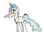 Size: 1745x1269 | Tagged: safe, artist:discocade, princess celestia, pony, g4, simple background, solo, white background, wingless