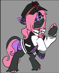 Size: 490x603 | Tagged: safe, artist:brainiac, oc, oc:love letters, kirin, brainiacs sketchbook (set), character concept, chubby, clothes, concept art, female, mare, ponysona, solo