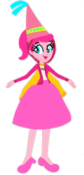 Size: 506x1056 | Tagged: safe, artist:darlycatmake, pinkie pie, human, equestria girls, g4, clothes, drawing, dress, dressup, happy, hennin, looking at something, looking offscreen, open mouth, princess, princess costume, princess pinkie pie, simple background, smiling, solo, transparent background