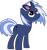 Size: 869x920 | Tagged: safe, artist:foxyfell1337, dj pon-3, vinyl scratch, original species, pony, umbra pony, g4, female, mare, simple background, solo, transparent background