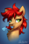 Size: 2000x3000 | Tagged: safe, artist:jedayskayvoker, oc, oc only, oc:corpser, pony, bust, chest fluff, ear fluff, eyebrows, eyebrows visible through hair, femboy, gradient background, heart, high res, icon, lipstick, makeup, male, meta, patreon, patreon reward, portrait, solo, stallion, twitter