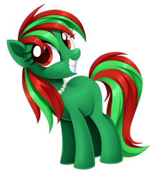 Size: 1775x2000 | Tagged: safe, artist:centchi, oc, oc only, oc:sony, earth pony, pony, commission, earth pony oc, female, grin, jewelry, necklace, simple background, smiling, solo, transparent background