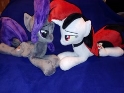 Size: 4032x3024 | Tagged: safe, artist:darthalex70, oc, oc:blackjack, oc:morning glory (project horizons), pegasus, pony, unicorn, fallout equestria, fallout equestria: project horizons, collar, commission, irl, photo, plushie