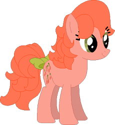 Size: 351x382 | Tagged: safe, artist:selenaede, artist:victorfazbear, artist:wolframlogistics, cherries jubilee, earth pony, pony, g1, g4, base used, bow, g1 to g4, generation leap, simple background, tail, tail bow, transparent background