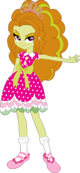 Size: 252x541 | Tagged: safe, artist:selenaede, artist:victorfazbear, adagio dazzle, human, equestria girls, g4, barely eqg related, base used, clothes, crossover, crown, dress, jewel sparkles, jewelry, kazumi evans, lalaloopsy, looking at you, pink dress, regalia, shoes, simple background, transparent background, voice actor, voice actor joke