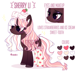 Size: 2560x2343 | Tagged: safe, artist:fenix-artist, oc, oc only, earth pony, pony, base used, bedroom eyes, clothes, cyrillic, duo, earth pony oc, female, food, high res, makeup, mare, russian, simple background, smiling, socks, strawberry, white background