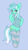 Size: 587x1048 | Tagged: safe, artist:fajeh, lyra heartstrings, unicorn, semi-anthro, g4, arm hooves, bedroom eyes, blue background, cheek fluff, clothes, cute, happy, lyrabetes, shirt, simple background, smiling, socks, solo, stockings, striped socks, thigh highs