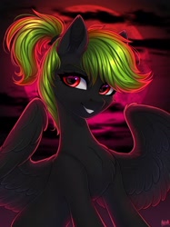 Size: 2800x3745 | Tagged: safe, artist:hakaina, oc, oc only, pegasus, pony, backlighting, chest fluff, high res, slender, solo, thin, wing fluff, wings