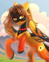 Size: 2500x3200 | Tagged: safe, artist:hakaina, oc, oc only, pegasus, pony, concave belly, fluffy, high res, slender, solo, thin