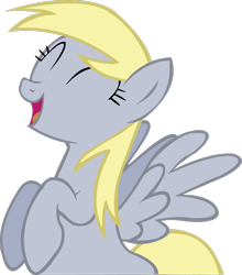 Size: 1758x2000 | Tagged: safe, artist:spaceponies, derpy hooves, pegasus, pony, g4, ^^, eyes closed, female, glasses, mare, open mouth, open smile, simple background, smiling, solo, transparent background, vector