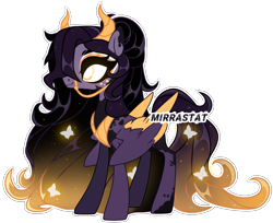 Size: 3299x2698 | Tagged: safe, artist:mirrastat, oc, oc only, pony, base used, colored wings, ethereal mane, eyelashes, female, halter, high res, horns, makeup, mare, simple background, smiling, solo, starry mane, tack, transparent background, two toned wings, wings