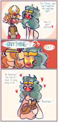Size: 464x964 | Tagged: safe, artist:sockiepuppetry, rain shine, thorax, cat, changedling, changeling, human, bait and switch, blushing, clothes, comic, cute, dress, duo, elf ears, female, heart, horn, horned humanization, humanized, king thorax, male, petting, shirt, starry eyes, transformation, wingding eyes