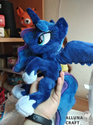 Size: 1024x1366 | Tagged: safe, artist:allunacraft, princess luna, pony, g4, fluffy, irl, photo, plushie, solo