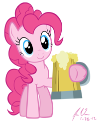 Size: 1641x2001 | Tagged: safe, artist:epic-panda17, pinkie pie, earth pony, pony, g4, the super speedy cider squeezy 6000, cider, female, mare, simple background, solo, transparent background, vector