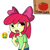 Size: 3000x3000 | Tagged: safe, artist:tjpones, apple bloom, human, equestria girls, g4, disgusted, emoji, female, food, freckles, high res, open mouth, simple background, solo, tomato, tongue out, white background
